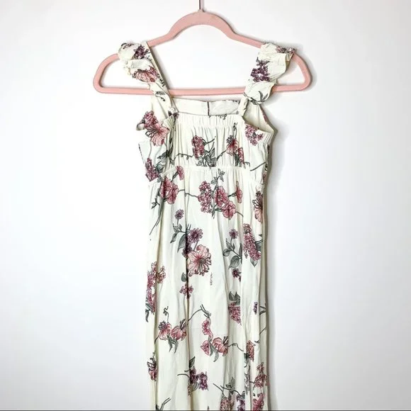 Flynn Skye Floral Bardot Maxi Dress Cream Size Small - Picture 13 of 15